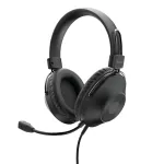 Trust HS-250 ausinės su mikrofonu, laidinės, antgalvinės, skirtos pokalbiams ir muzikai, juodos