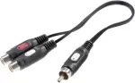 SpeaKa Professional RCA garso Y adapteris [1x RCA ki&scaron;tukas - 2x RCA lizdas] juodas (SP-7869820)