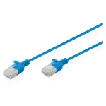 Pataisos laidas CAT6 U-UTP Slim &mdash; DIGITUS, 3 m, juodas
