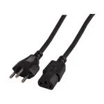 EFB-Elektronik maitinimo laidas &Scaron;veicarijos tipo 12 - C13 180&deg;, juodas, 2,0 m, 3 x 0,75 mm&sup2;