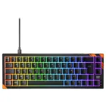 Mechaninė žaidimų klaviatūra Cherry K5 PRO TMR COMPACT &mdash; 65 % AZERTY, USB laidinė, RGB foninis ap&scaron;vietimas, Juoda/Oranžinė
