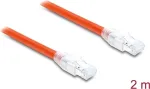 Delock RJ45 tinklo kabelis Cat.8.1 S/FTP 2 m iki 40 Gbps oranžinis (81181)