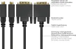 GoodConnections DisplayPort į DVI-D 24+1 jungiamasis kabelis - 24K auksu dengti kontaktai - OFC - Juodas - 5m