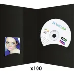 DAIBER 6613 1x100 aplankalai nuotraukoms su CD archyvu, 10x15, juodi