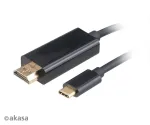 Akasa AK-CBCA12-18BK USB-C į HDMI adapterio laidas 1,8 m juodas