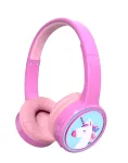 Denver BTH-106P ausinės vaikams, belaidės (Bluetooth) ir laidinės, rožinės spalvos