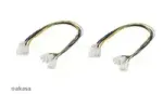 Akasa PWM Splitter 4-pin 2-way AK-CB002-KT02 &ndash; dviejų ventiliatorių maitinimo ir PWM signalo skirstytuvas
