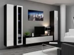Cama uždara Spintelė VIGO '180' 180/40/30 baltas/juodas blizgus