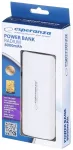 Ne&scaron;iojamas įkroviklis Esperanza EMP106WE Radium &ndash; 8000 mAh, 3 įrenginių i&scaron;vestis, Micro-USB įvestis, 5V/2A ir 5V/1,5A/1A i&scaron;ėjimai, pilka
