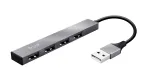Trust Halyx USB 2.0 4 prievadų USB mini centras, aliuminis
