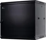 GETFORT CALI 12U sieninis 19 inch serverių spintos korpusas 600x450 mm, plieninės durelės, juodos spalvos