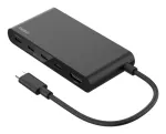 Belkin CONNECT 5 prievadų USB-C &scaron;akotuvas su 4K HDMI ir 60W Power Delivery - juodas (AVC021HQBK)