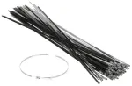 Nerūdijančio plieno kabelių rai&scaron;čiai SSCT-450X4.6, 100 vnt. | 450 mm x 4,6 mm | AISI 304 | Sidabriniai