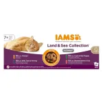 IAMS Delights Senior Land & Sea rinkinys su padažu 12x85g