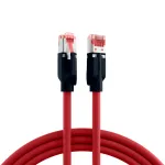 EFB Elektronik K8048PUI30 RJ45 pramoninis komutacinis kabelis Cat.6A S/FTP PUR, Draka UC900 TM21, aliejui ir UV atsparus apvalkalas, 4x2 x AWG26/7, 30 m, raudonas