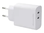 dbramante1928 re-charge 45W dvigubas USB-C PD sieninis įkroviklis - baltas (ES)