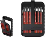 Wiha slimBit electric 45804 izoliuotų VDE atsuktuvų antgalių rinkinys, 6 vnt., plok&scaron;ti, Phillips, Pozidriv, TORX, 75 mm