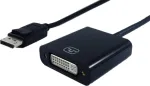 SECOMP STANDARD DisplayPort (vyri&scaron;kas) į DVI-D Single Link (moteri&scaron;kas) adapterio kabelis, 15cm, juodas (11.55.3202)