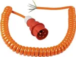 AS SCHWABE CEE spiralinis maitinimo kabelis su CEE ki&scaron;tuku ir atviru galu (400V / 16A | IP44 | H07BQ-F 5G2.5 | 1m - 5m i&scaron;sitempiantis) - oranžinis 70432