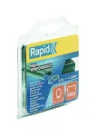 RAPID TOOLS VR22 tvoros žiedinės segės, cinkuotas plienas su žalia plastiko danga, 13 gauge, 12 mm kojelės, 1000 vienetų 40108802