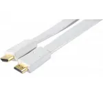 EXERTIS CONNECT High Speed HDMI plok&scaron;čias kabelis, auksuoti jungtys, HDMI Type A male to Type A male, baltas, 1,8 m 128312