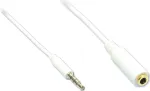 GoodConnections 3,5 mm 4 polių TRRS audio prailginimo kabelis, vyri&scaron;kas į moteri&scaron;ką, baltas, 5 m AS-35V4W5
