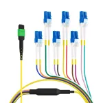 EFB Elektronik MPOF12LCOS2-10 MPO-PLUS/APC(F)-LC magistralinis kabelis OS2 12 skaidulų Type B LSZH geltonas 10m