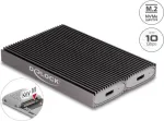 Delock USB Type-C dvigubas kombinuotas korpusas 2 x M.2 NVMe PCIe arba SATA SSD - be įrankių