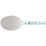 MAUL savaiminio klijavimo neodimio magneto diskas, 10 mm skersmens, 1 mm storio, nikeliuotas, 0,5 kg laikomoji galia, 1 vnt., 6167196