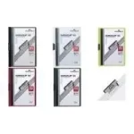 DURABLE DURACLIP ORIGINAL 60 A4 dokumentų segtuvas su metaliniu spaustuku, tamsiai mėlynu permatomu vir&scaron;eliu, 5 vnt. (2238-07)