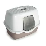 STEFANPLAST Katinų tualetas Tres Chic su vidiniu filtru, 56x39x39 cm, Baltas/&Scaron;viesiai pilkas
