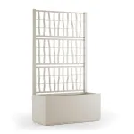 STEFANPLAST gėlių dėžė su grotelėmis Ethica 80x36x140 cm balta