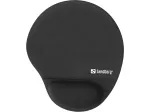 Sandberg Memory Foam Mousepad Round, juodas, monochromatinis, atminties putos, rie&scaron;o atrama, neslystanti bazė