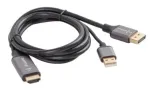 HDMI(M)-DisplayPort(M) laidas 1m 4K juodas LANBERG