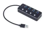 USB 3.0 4 prievadų maitinamas USB &scaron;akotuvas GEMBIRD UHB-U3P4P-01