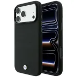 BMW Kevlar Metal Logo MagSafe telefono dėklas iPhone 18 Pro Max / 17 Pro Max, juodos spalvos