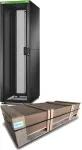 APC Easy Rack ER6202FP1 42U serverinis stovas, juodas, su stogu, ratukais, kojelėmis, 4 kron&scaron;teinais ir &scaron;oninėmis plok&scaron;tėmis, be dugno, 1991H x 600W x 1000D mm
