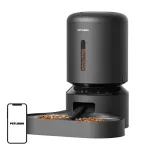 Automatinis ėdalo dalytuvas augintiniams Aptel Granary PL-AF103-36B, 5 L, du dubenėliai, Wi‑Fi, juodas