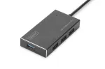DIGITUS USB 3.0 4 prievadų &scaron;akotuvas su 5V/2A maitinimo adapteriu ir aliumininiu korpusu