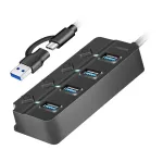USB 3.2 Gen1 HUB, 4xUSB-A su atskirais jungikliais