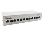 Equip 12 prievadų Cat.6 stalinis pataisos skydas, &scaron;viesiai pilkas, 10/100/1000Base-T(X), Gigabit Ethernet, 1000 Mbit/s, RJ-45, Cat6, 1U