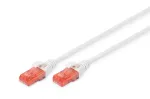 DIGITUS Patch laidas - CAT6 - U/UTP - Snagless - Cu - 0,5 m - baltas