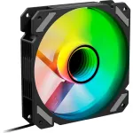 SHARKOON SHARK Mirror RGB PWM Reverse 120 mm korpuso au&scaron;inimo ventiliatorius, 1500 RPM, juodas