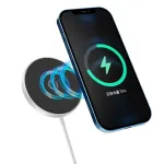 eSTUFF ES638100 belaidis įkroviklis i&scaron;maniesiems telefonams, aliuminis, 15 W, greitasis įkrovimas, Qi/MagSafe