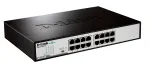 D-Link DGS-1016D/E tinklo jungiklis, nevaldomas, juodas, metalinis