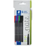 Staedtler Triplus 334 C6 plonieji ra&scaron;ikliai (fineliner), 6 vnt.