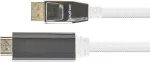 PYTHON PYT M0224 - DP 1.4 į HDMI 2.0 A Ki&scaron;tukas Nailoninis 4K@60Hz 5 m Baltas