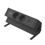 Fellowes 100137182 ilginimo laidas 2 m 2 AC lizdai Juodas