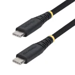 StarTech.com 15 cm USB-C įkrovimo laidas, 60W (3A) PD, dviejų sluoksnių pintas nailono/TPE apvalkalas, patvarus USB-C įkrovimo laidas, USB 2.0 ne&scaron;iojamojo kompiuterio įkrovimo laidas