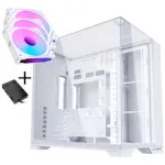 Lian Li O11 Vision Compact - Balta + 3x UNI FAN SL-INF 120 ARGB Reverse Blade PWM 120mm (su valdikliu)